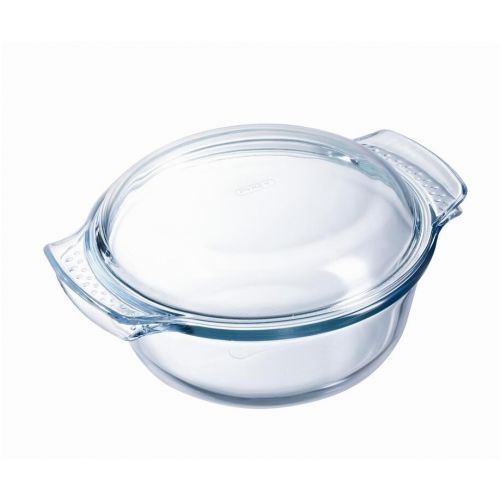 Misa zapekacia okrúhla s pokrievkou, 32x26x14cm, 3,7L+1,4L, sklo číre PYREX, spevnený obal KLC