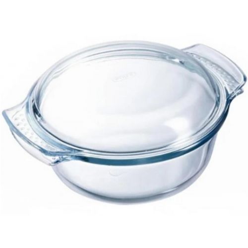 Misa zapekacia okrúhla s pokrievkou, 21x18x9cm, 1L+0,3L, sklo číre PYREX, spevnený obal
