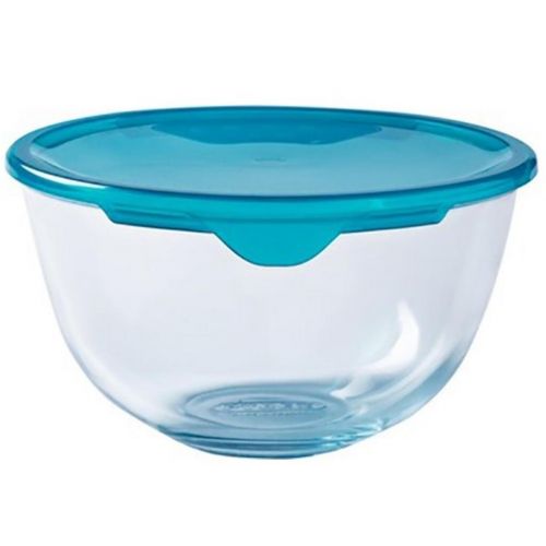 Misa sklenená s plastovým vekom 1,1L, 17x10cm, sklo číre PYREX