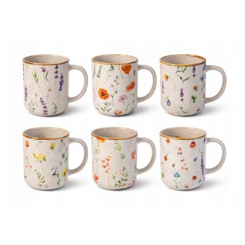 Hrnček keramický 400ml BELLE LINE kvety mix