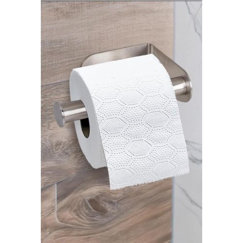 Držiak na WC toaletný papier nerezový, nalepovací, bez vŕtania