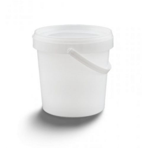 Vedro plastové 1,15l, potravinárske, okrúhle, biele, s vekom