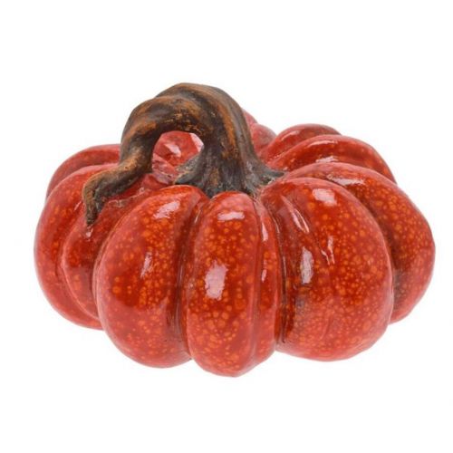 Dekorácia tekvica červeno-oranžová POLY 19x18x11cm