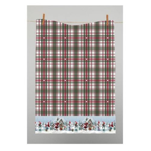 Utierka kuchynská bavlnená tkaná Vianoce MIKULÁŠOVO 3ks, 50x70cm, 270 g/m2