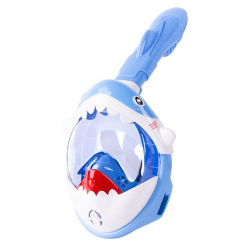 Maska šnorchlovacia Shark celotvárová pre deti 4+ XS modrá