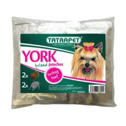 Kapsička pre psa hovädzia + morčacia, 4x100g, YORK friend