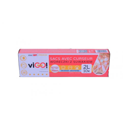 Sáčok / vrecko so zipsom, 2l, 10ks 24x20 cm KLC