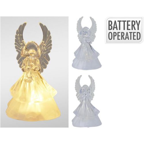 Postavička anjel LED 18 cm plast mix