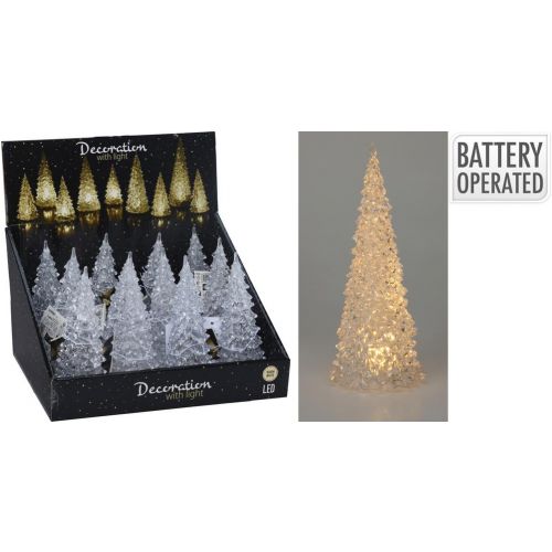 Dekorácia stromček LED 7x17 cm plast