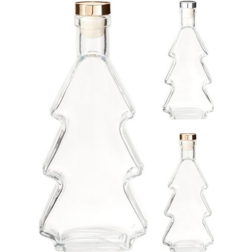 Fľaša 280 ml stromček sklo mix