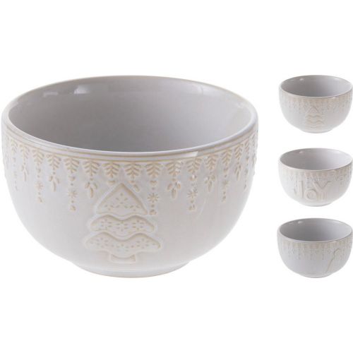 Miska vianočná 800 ml porcelán biela mix