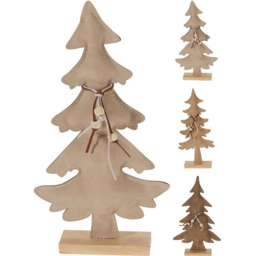 Dekorácia stromček 29 cm krémová mix