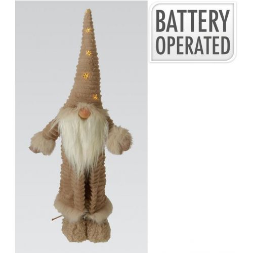 Postavička trpaslík LED 66 cm polyester hnedá