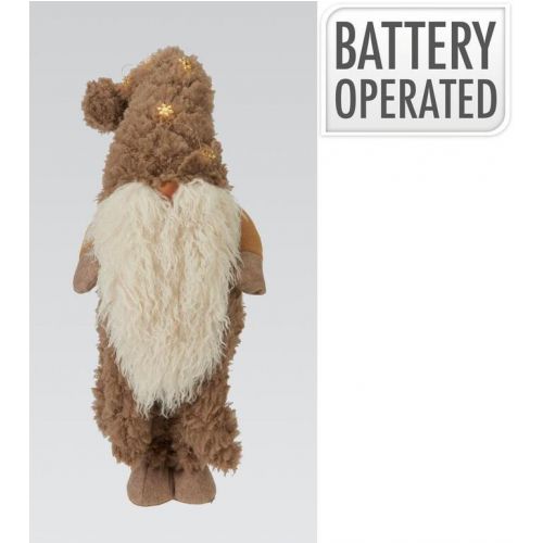 Postavička trpaslík LED 66 cm polyester hnedá