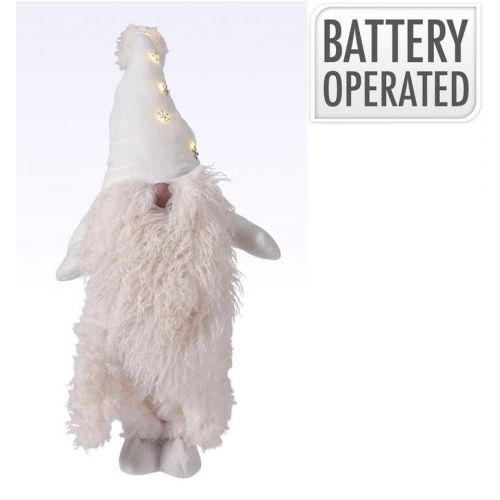 Postavička trpaslík LED 66 cm polyester biela
