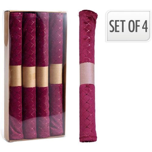 Servítky vianočné 45x30 cm 4 ks polyester bordová
