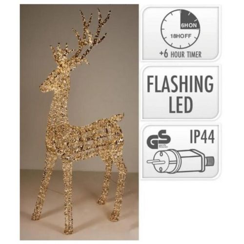 Postavička sob 5200 LED 135x64x270 cm adaptér, časovač, vonkajšie/vnútorné, zlatá