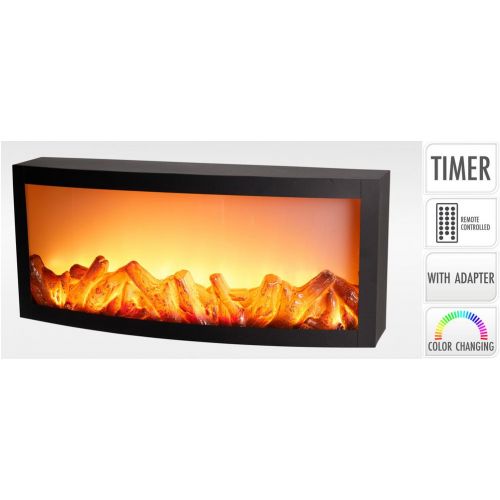 Ohnisko/krb LED 58x25 cm adaptér s časovačom