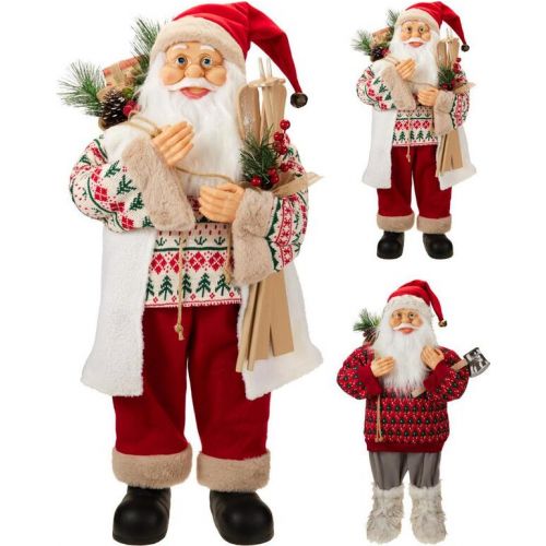 Postavička Santa 80 cm červený mix