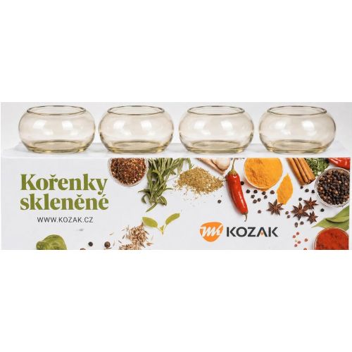 Korenička sklenená 120 ml 4ks dymová KLC
