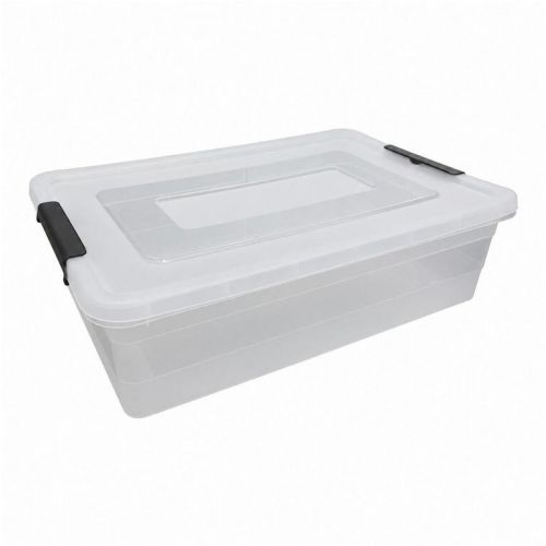 Box transparentný 28l s kolieskami