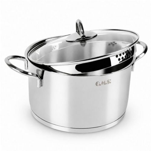 Hrniec nerez + pokr. 24cm/5,9L s výlevkou LEO