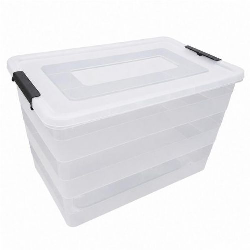 Box transparentný 65l s kolieskami
