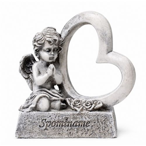 Postavička anjel so srdcom 10,5 cm