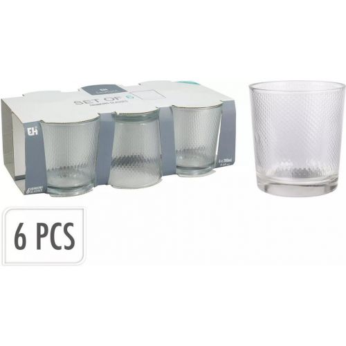 Pohár na vodu 280 ml sklo sada 6ks