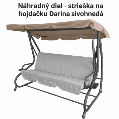 ND Strieška - textília na hojdačku DARINA sivohnedá