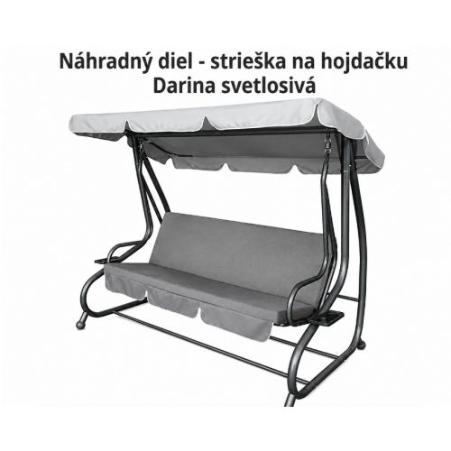 ND Strieška - textília na hojdačku DARINA svetlosivá