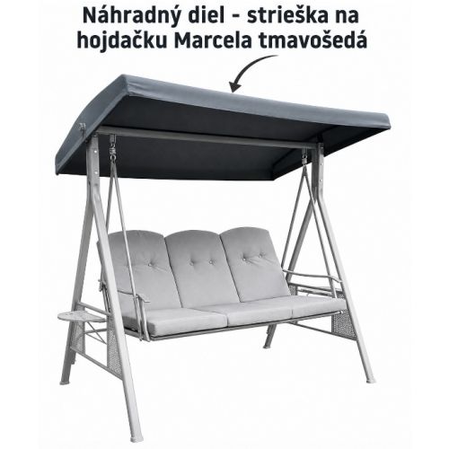 ND Strieška - textília na hojdačku MARCELA tmavošedá