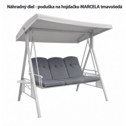 ND Poduška na hojdačku MARCELA tmavošedá