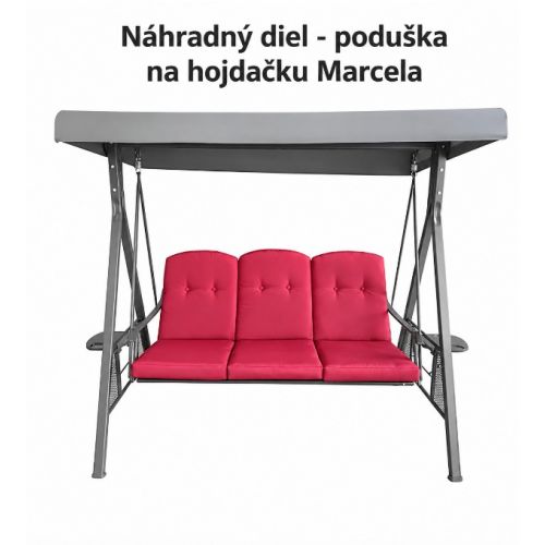 ND Poduška na hojdačku MARCELA bordová