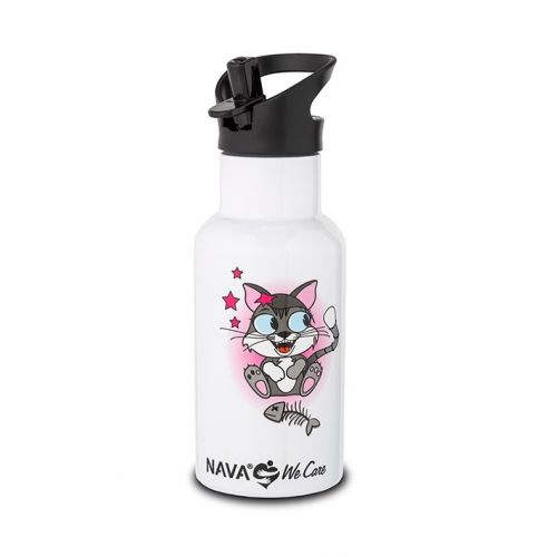 Termoflaša 350 ml nerez, mačka biela NAVA