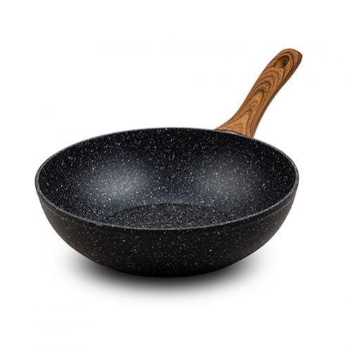 Panvica, WOK, 28cm, čierna, nepriľnavá Nature NAVA