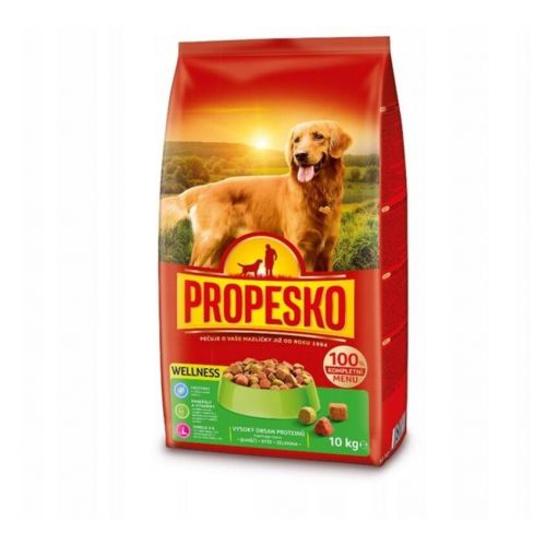 Granule/krmivo pre psov PROPESKO Wellness 10kg, jahňacie + ryža