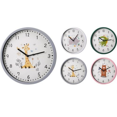 Hodiny nástenné detské 22,5 cm mix