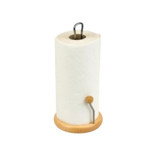 Stojan na papierové kuchynské utierky chróm/drevo 30 cm