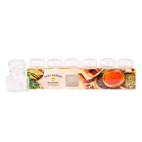 Korenička číra, sklenená, hranatá, objem 120ml, sada 6ks