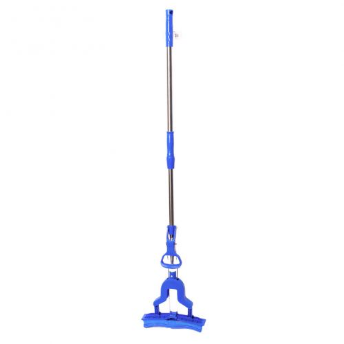 Mop špongiový sklápací, V, modrý, nerezový 27cm, SKVELER