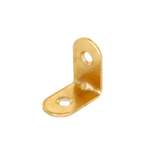 Uholník - 2 diery, 25x25mm, mosadzný, bal. 100ks