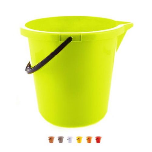 Vedro plastové, objem 12L, s výlevkou, mix farieb