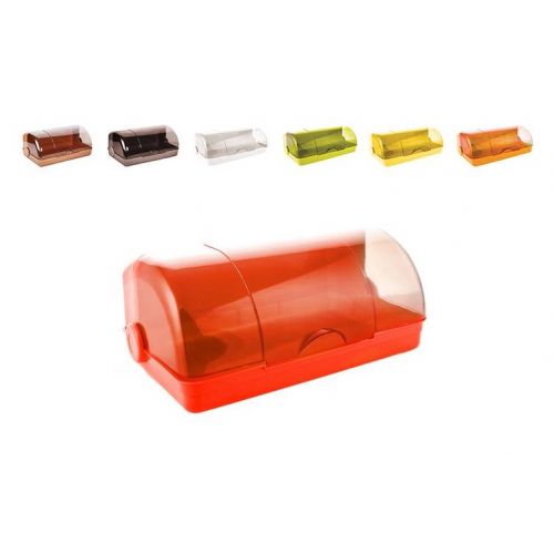 Chlebník plast 43x25x17,7cm, mix farieb