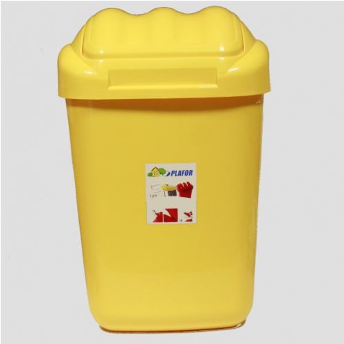 Kôš na odpad preklápací, objem 15L, plastový, FALA, žltý