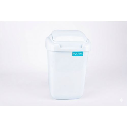 Kôš na odpad preklápací 15L, plastový, STANDARD, biely