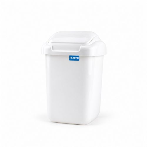 Kôš na odpad preklápací 15L, plastový, STANDARD, biely
