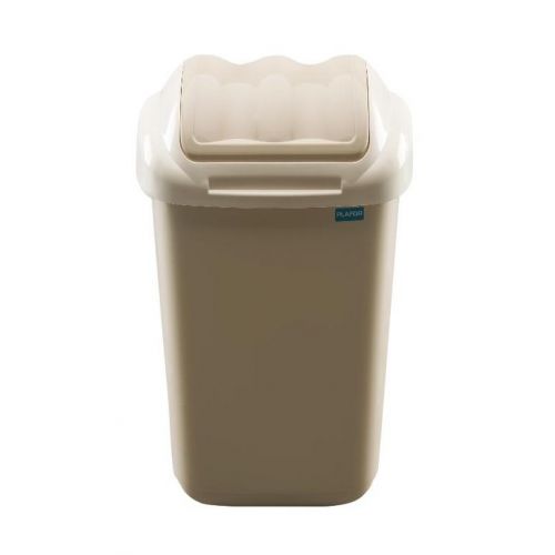 Kôš na odpad preklápací 30 l, plastový, FALA, cappuccino