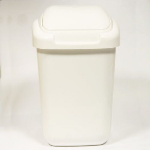 Kôš na odpad preklápací 30l, plastový, STANDARD, biely
