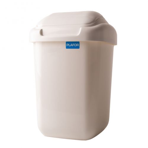 Kôš na odpad preklápací, objem 50L, plastový, STANDARD, biely